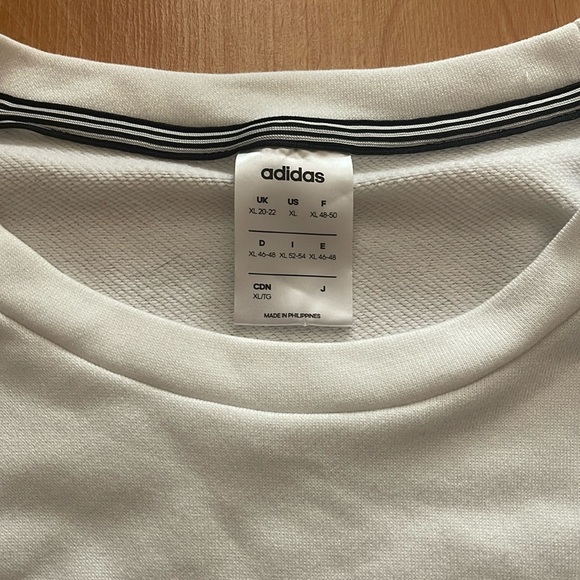 Adidas womens 3 stripe white and black sweatshirt - Picture 2 of 2